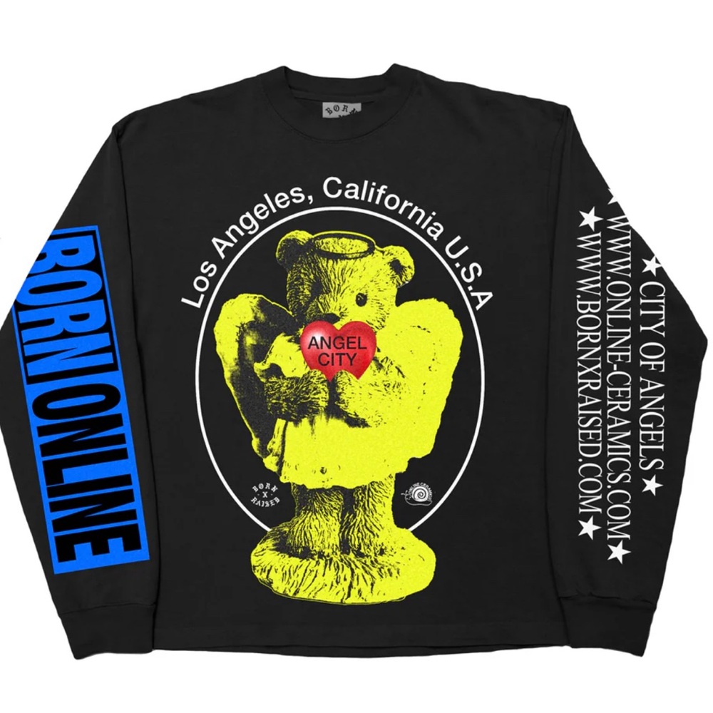 NWT Born X Raised + Online Ceramics "Same Moment" - Black Long Sleeve